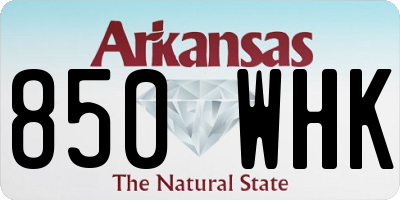 AR license plate 850WHK