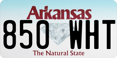 AR license plate 850WHT