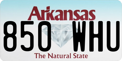 AR license plate 850WHU