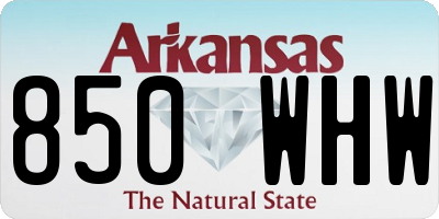 AR license plate 850WHW