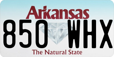 AR license plate 850WHX