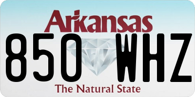 AR license plate 850WHZ