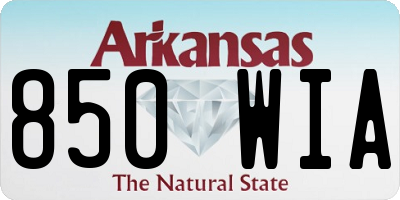 AR license plate 850WIA
