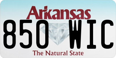 AR license plate 850WIC