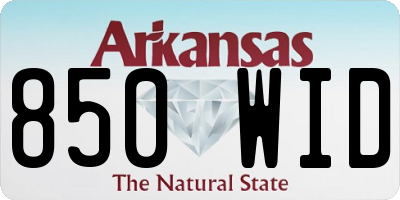 AR license plate 850WID