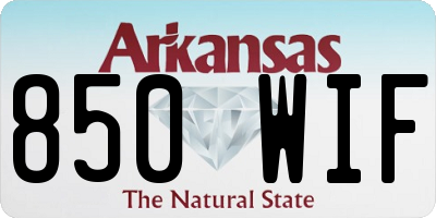 AR license plate 850WIF