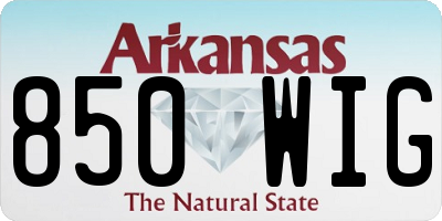 AR license plate 850WIG