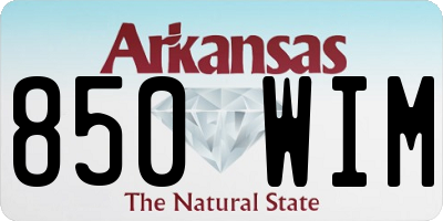 AR license plate 850WIM