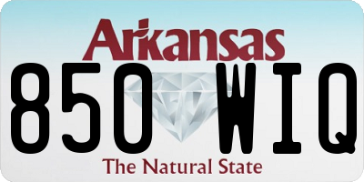 AR license plate 850WIQ