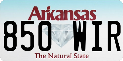AR license plate 850WIR
