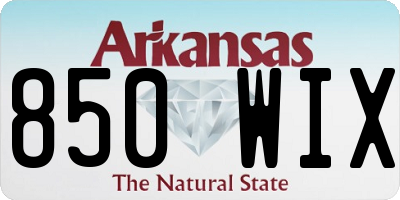 AR license plate 850WIX