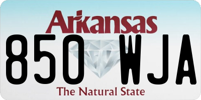 AR license plate 850WJA