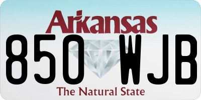 AR license plate 850WJB