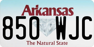 AR license plate 850WJC