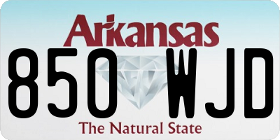 AR license plate 850WJD