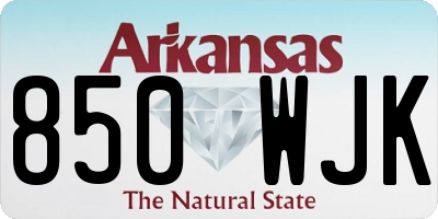 AR license plate 850WJK