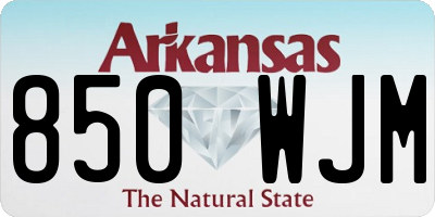 AR license plate 850WJM