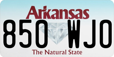AR license plate 850WJO