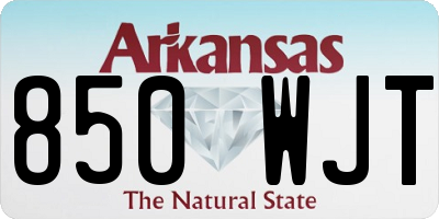 AR license plate 850WJT