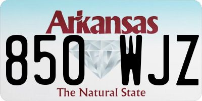 AR license plate 850WJZ