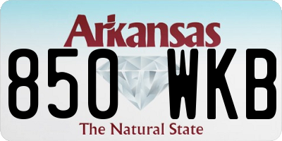 AR license plate 850WKB