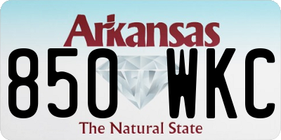 AR license plate 850WKC