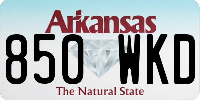 AR license plate 850WKD