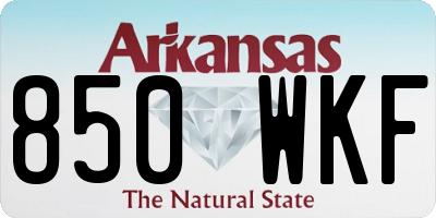 AR license plate 850WKF