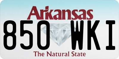 AR license plate 850WKI