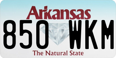 AR license plate 850WKM