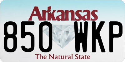 AR license plate 850WKP