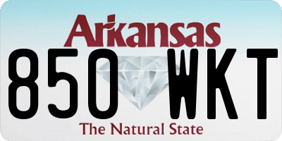 AR license plate 850WKT