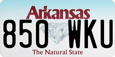 AR license plate 850WKU