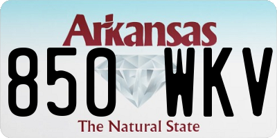 AR license plate 850WKV