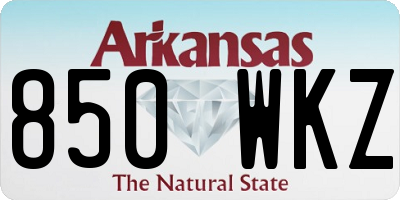 AR license plate 850WKZ