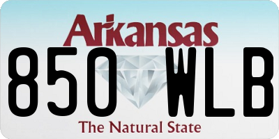 AR license plate 850WLB