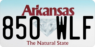 AR license plate 850WLF