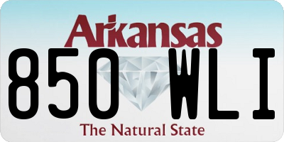AR license plate 850WLI