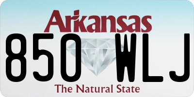 AR license plate 850WLJ