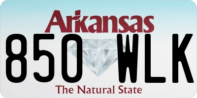 AR license plate 850WLK