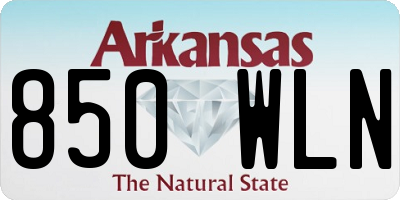 AR license plate 850WLN