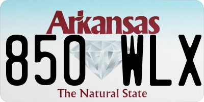 AR license plate 850WLX