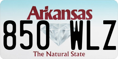 AR license plate 850WLZ