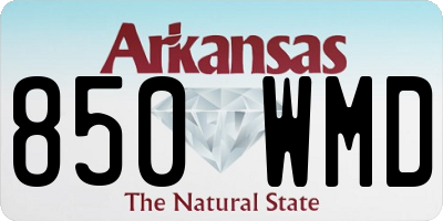 AR license plate 850WMD