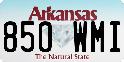 AR license plate 850WMI