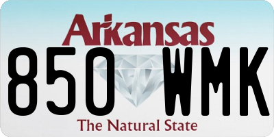 AR license plate 850WMK