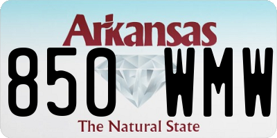 AR license plate 850WMW