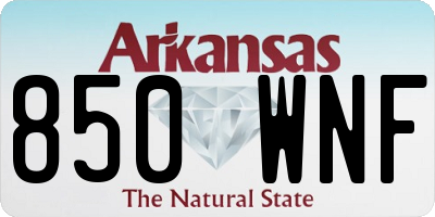 AR license plate 850WNF