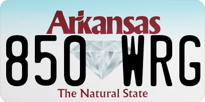 AR license plate 850WRG