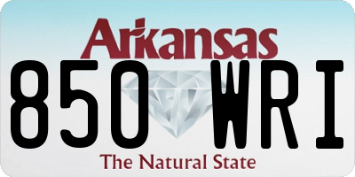 AR license plate 850WRI